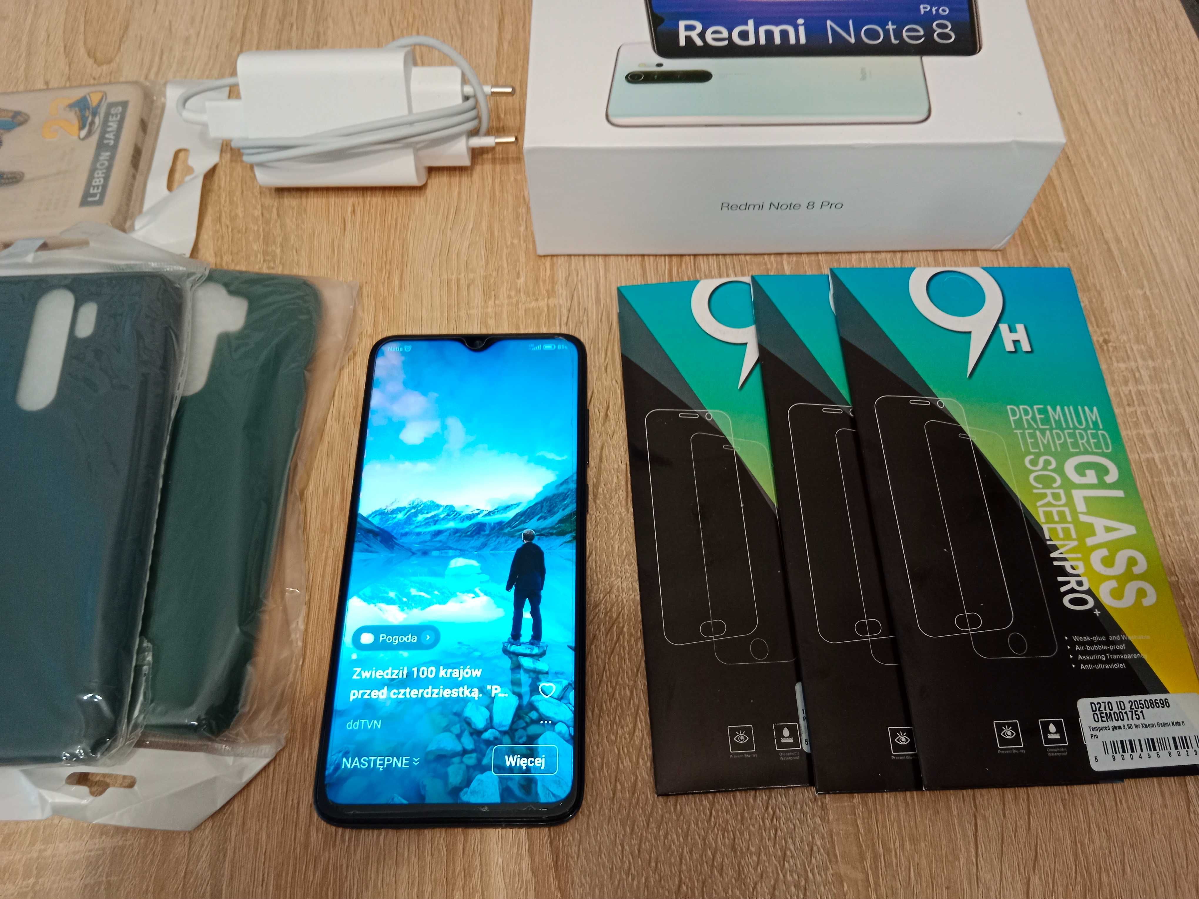 Xiaomi Redmi Note 8 pro 6/64 idealny + gratisy