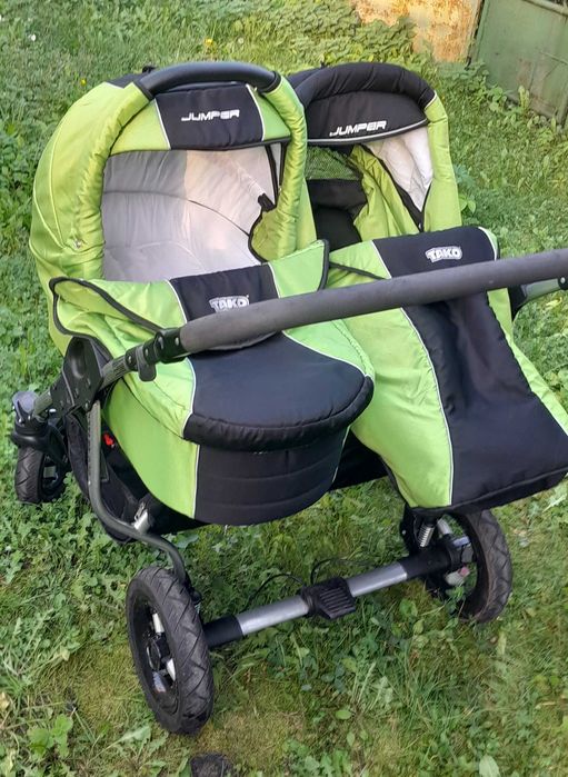 Wózek 2w1 Tako Jumper duo podwójny dla bliźniaków, rok po roku