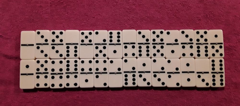 Jogo dominó vintage "Double six", como novo!