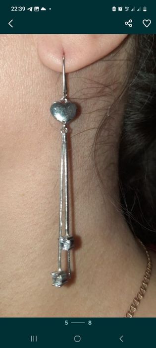Серебряные серьги. Срібні сережки з натуральними  топазами