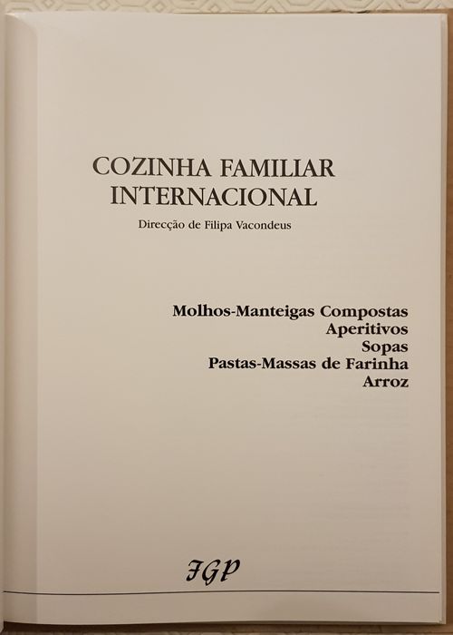 Cozinha familiar internacional  de Filipa Vacondeus - 5 livros novos