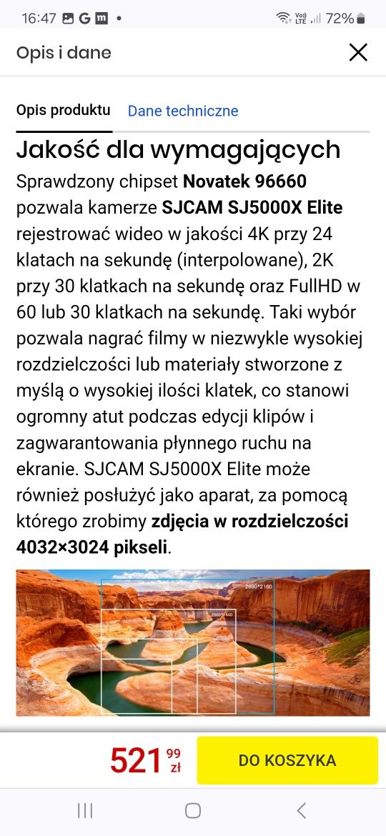 Kamera sportowa SJCAM SJ5000X Elite Srebrny