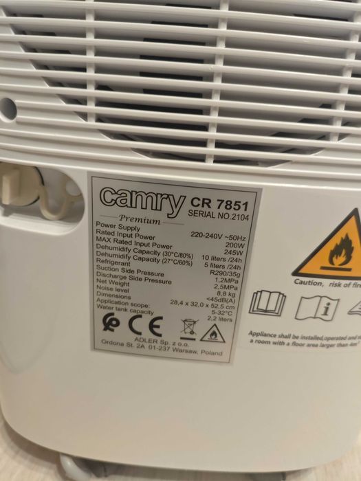 Осушувач повітря Camry CR7851
