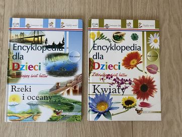 2x encyklopedia dla dzieci. Kwiaty oraz rzeki i oceny