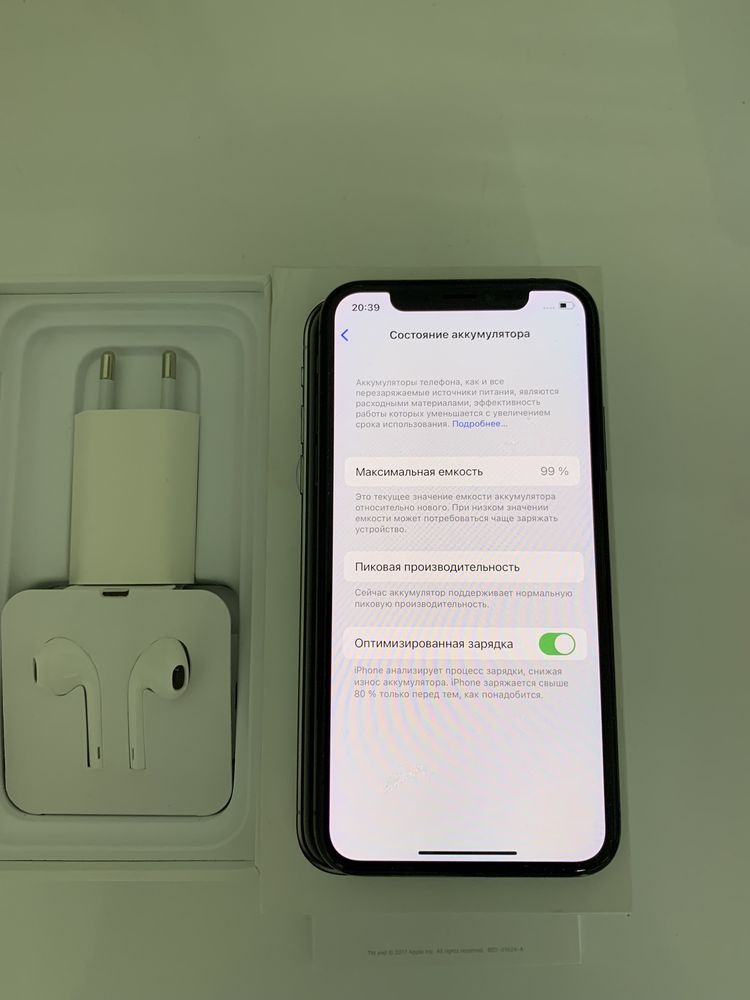 Iphone X 64 gb neverlok комплект полный