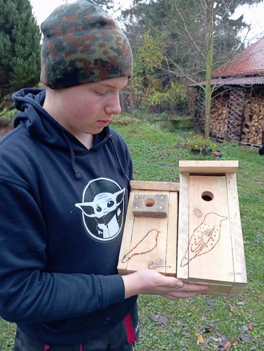 Profesjonalne, wymiarowe, otwierane budki dla ptaków.