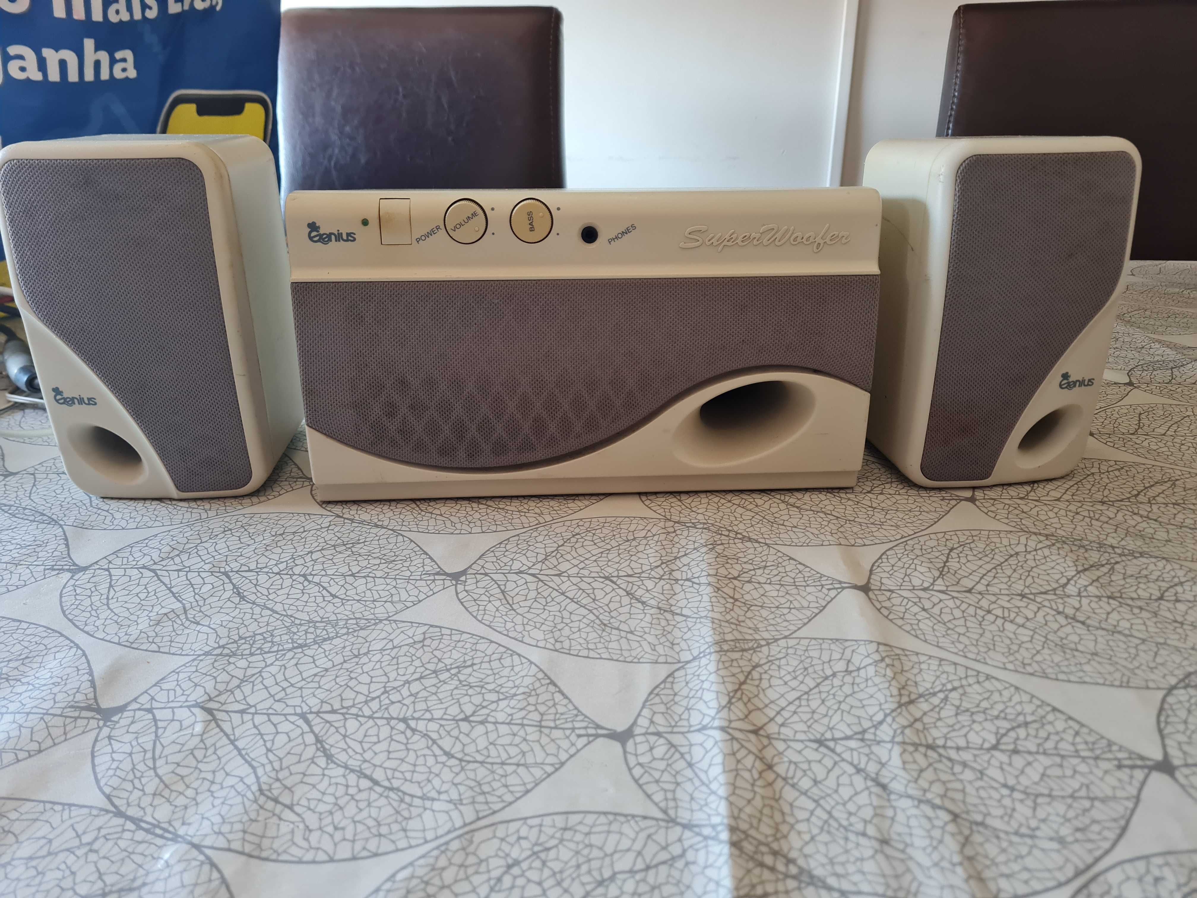 Colunas genius sw-103 amplificadas