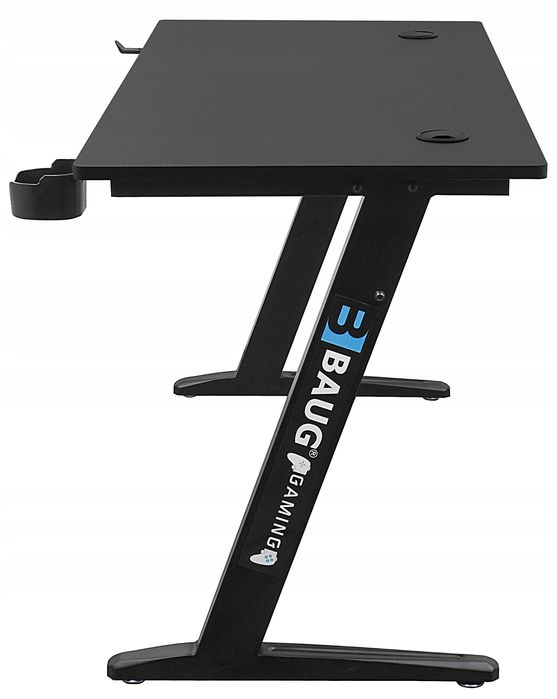 Biurko gamingowe  dla gracza   CZARNE DUŻE 120x60