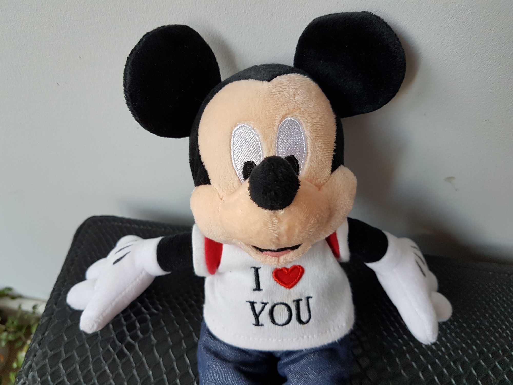 Pluszak Maskotka Mickey Mouse I Love You Disneyland Paris 30cm unikat