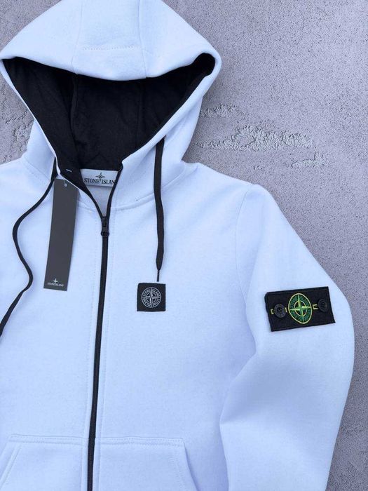 STONE ISLAND зіп-худі / кофта на замку Стон - Зима на флісі