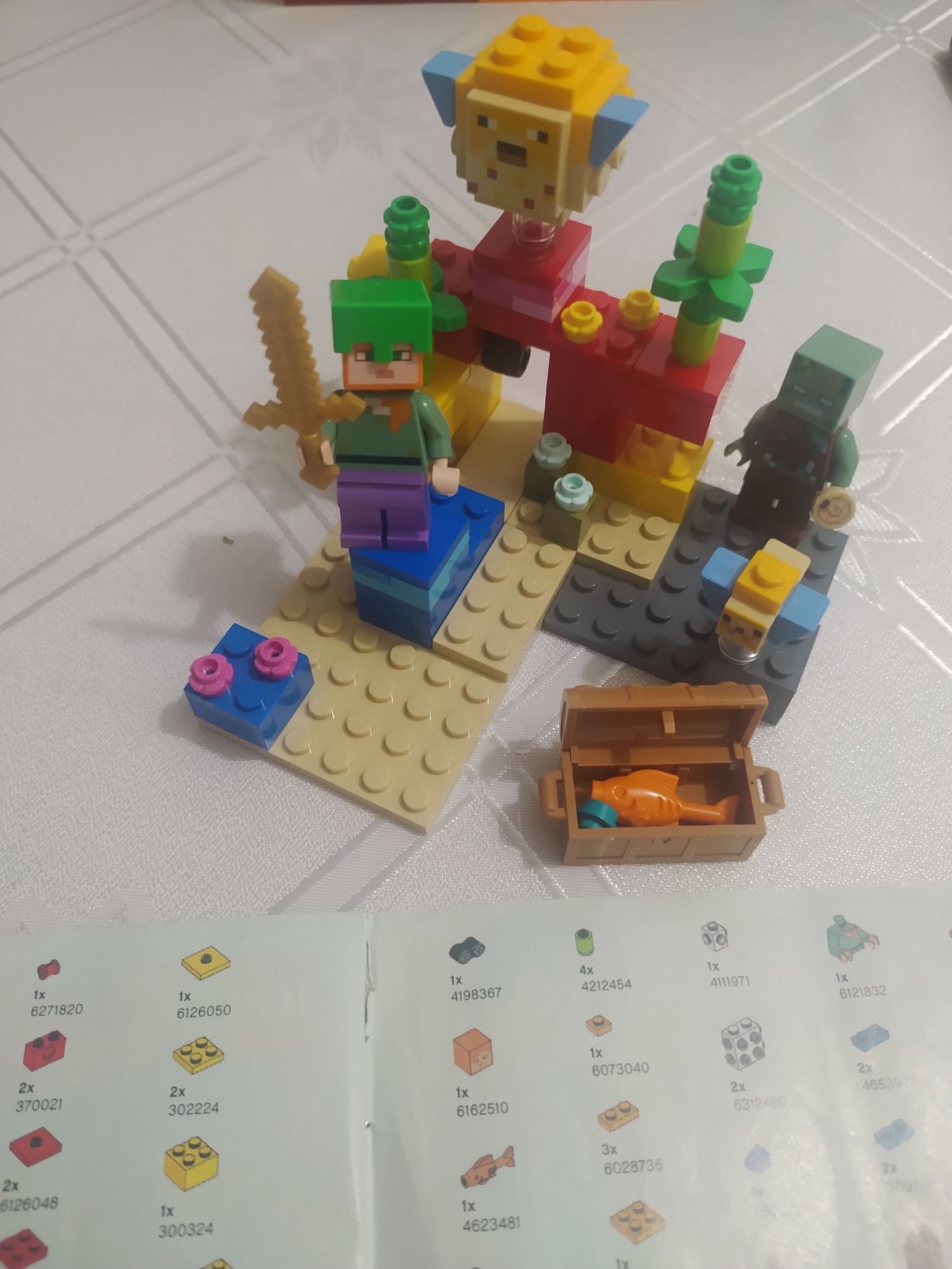 Lego Minecraft 21164 Rafa Koralowa kompletny