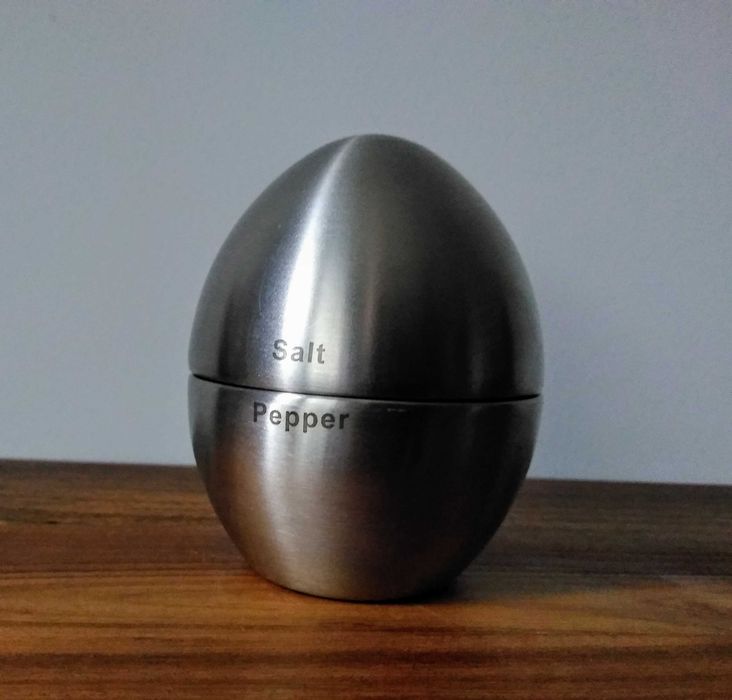 GRUNWERG stylowa solniczka pieprzniczka matowa stal nierdzewna