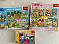 Puzzle 3 szt. Kicia Kocia i Basia Stan bardzo dobry