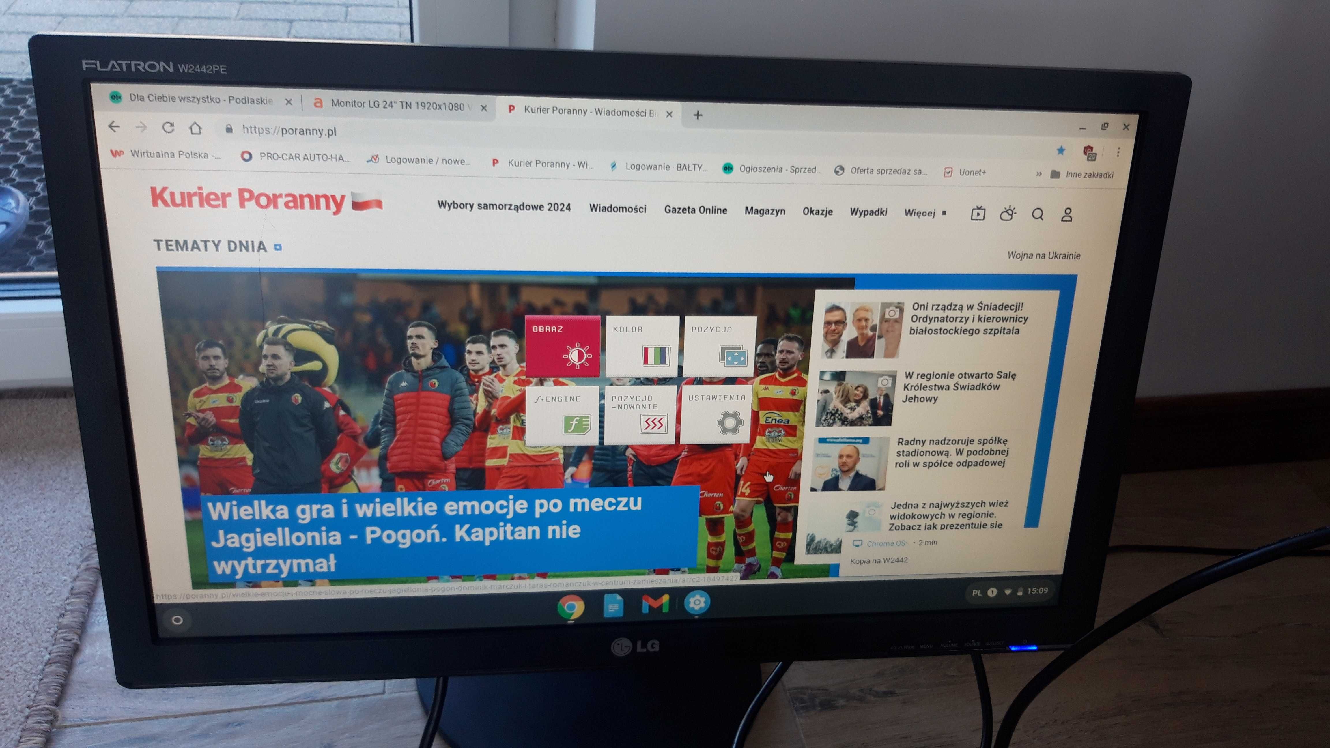 Monitor LG 24'' TN FULL HD VGA DVI HDMI +Głośniki