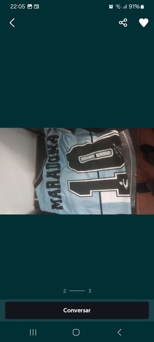 Camisola de  homenagem  de despedida  a diego maradona e assinada