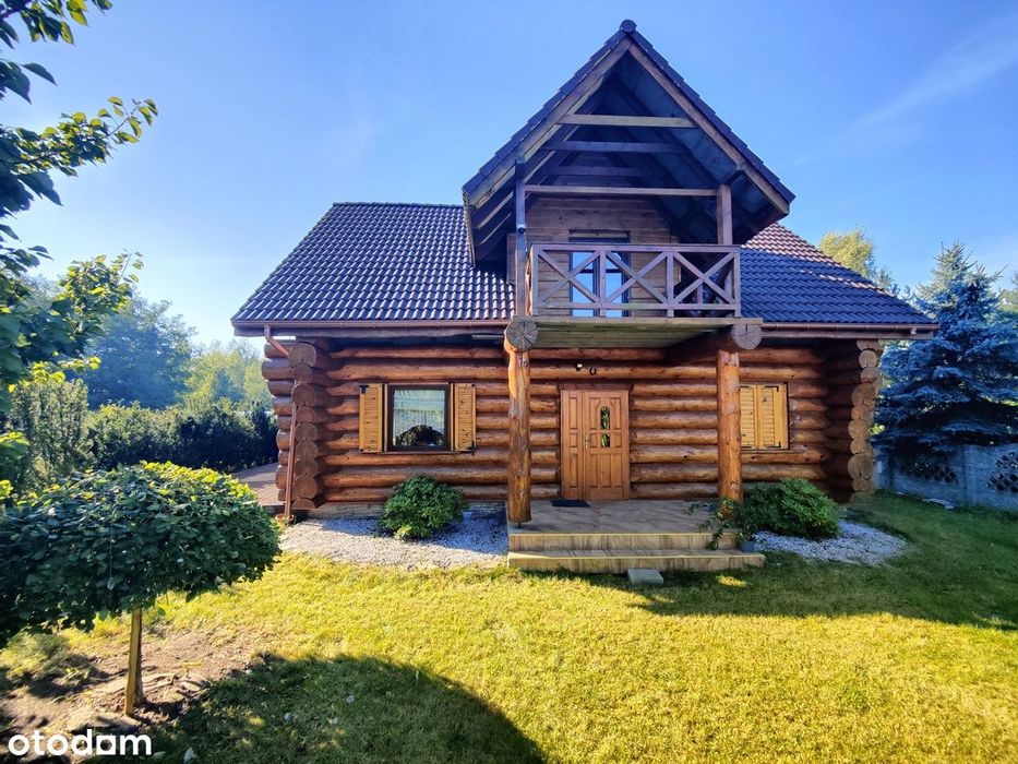 Sprzedam dom z bali na dużej działce w okolicy jeziora