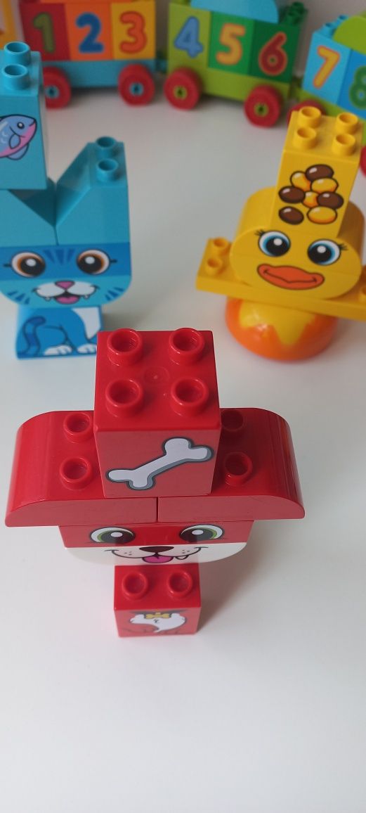 Zestaw klocków lego duplo pociag z cyferkami i inne