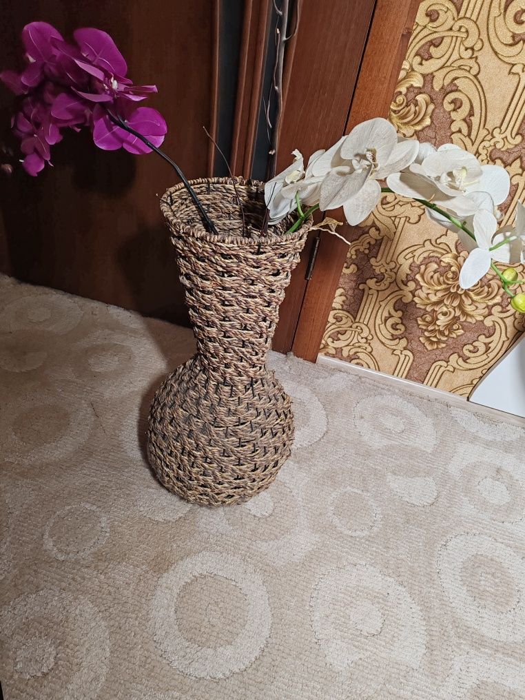Большая напольная  ваза из органзы