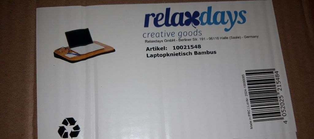 Podkładka pod laptopa, stolik pod laptopa Relaxdays bambus