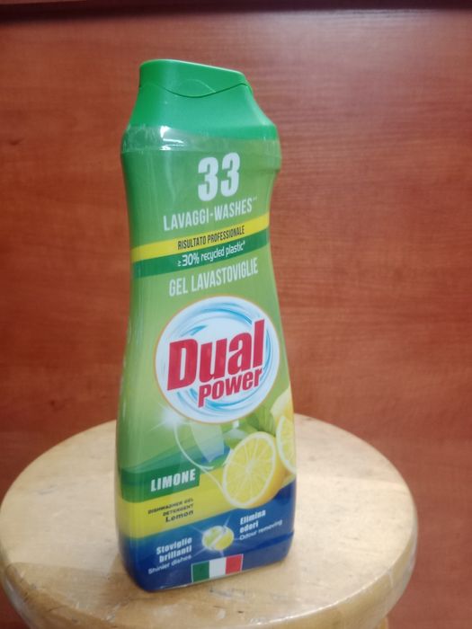 DUAL POWER All in 1 Żel do zmywarki limonka, 660ml 33 mycia