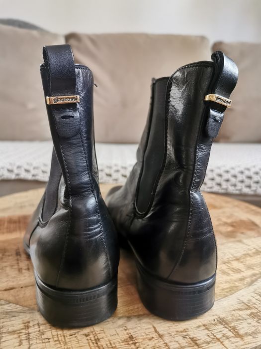 Gino Rossi skórzane buty sztyblety