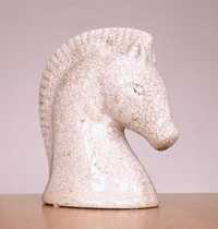 Figurka ceramiczna "Popiersie konia" styl antyczny.