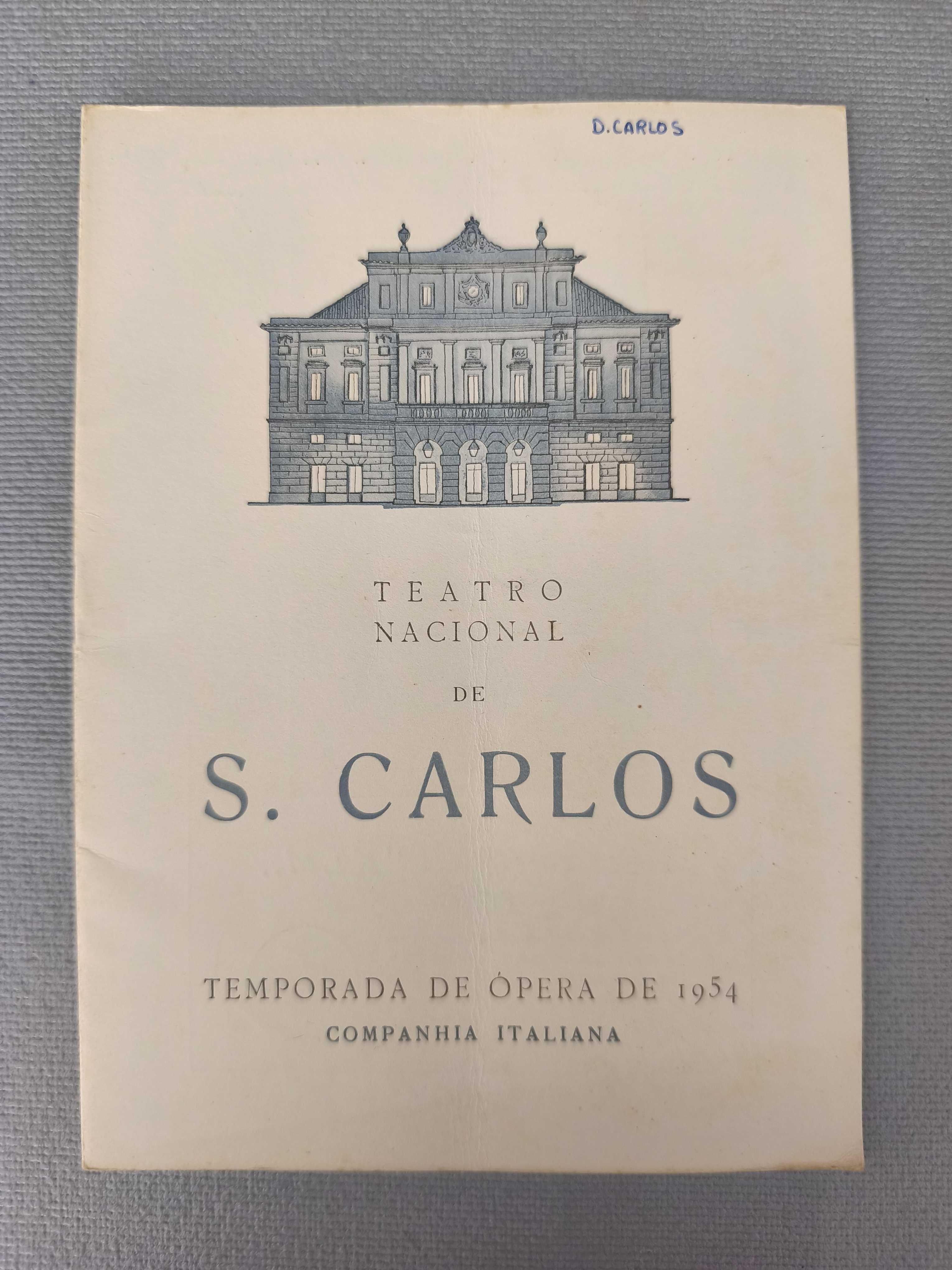 D. CARLOS - Verdi
Programa e argumento
Ópera S. Carlos