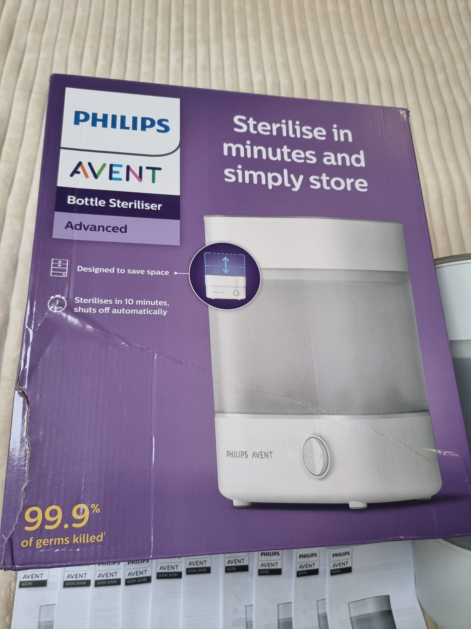Sterylizator elektryczny Philips Avent 650 W SCF291 Advanced 6 butelek