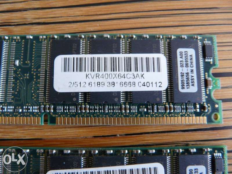 Memórias Kingston 512mb (2x256mb dual-channel) ddr 400mhz (pc 3200)