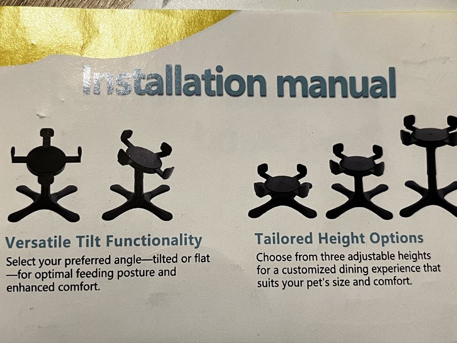 Regulowany stojak na miske dla psa