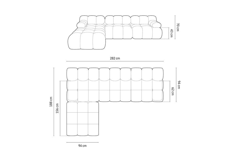 sofa modułowa 4-osobowa Bellis Micadoni