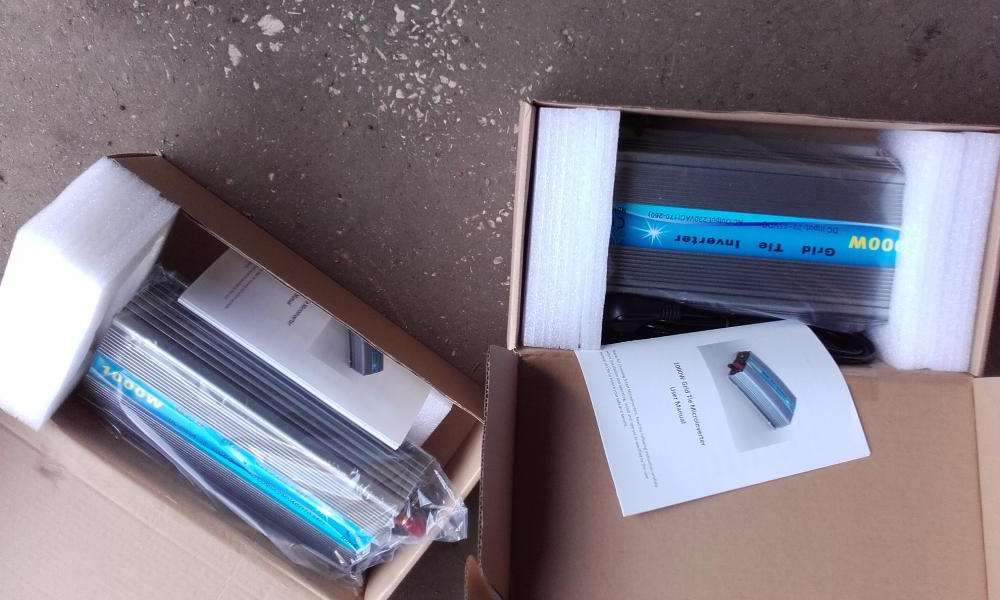 Inversor de injectar MPPT Grid Tie Inverter 1000W 12V ou 24V onda pura