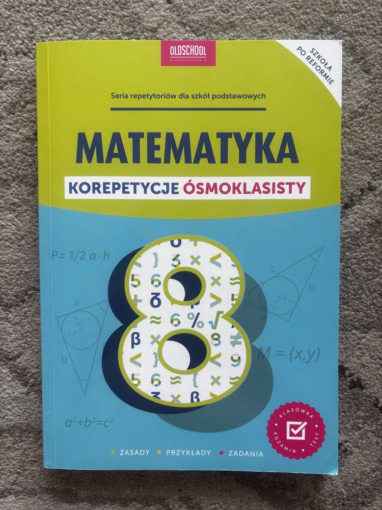 Zestaw: matematyka tablice szkolne i korepetycje ósmoklasisty