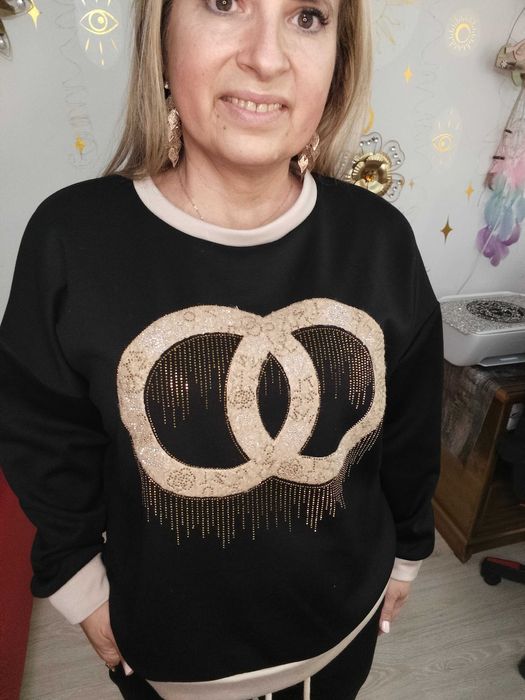 Wikiland Piękny  Dres * Sportowa elegancja *Cyrkonie * Masełko 42-46