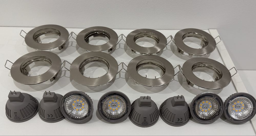 Apliques para embutir com luzes, casquilho e transformador