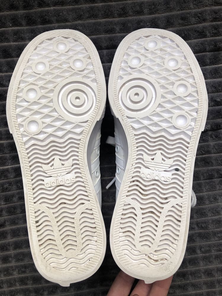 ADIDAS NIZZA Platform (37-38) 23.5см белые женские кеды кроссовки ори