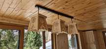 Lampa góralska, drewniana -Styl Zakopiański