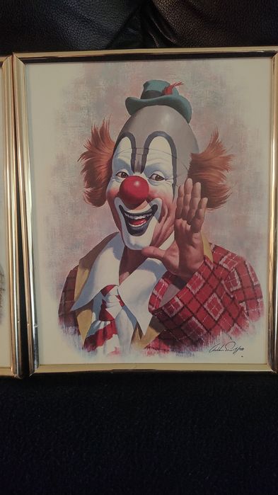 Клоуни,літографічний друк