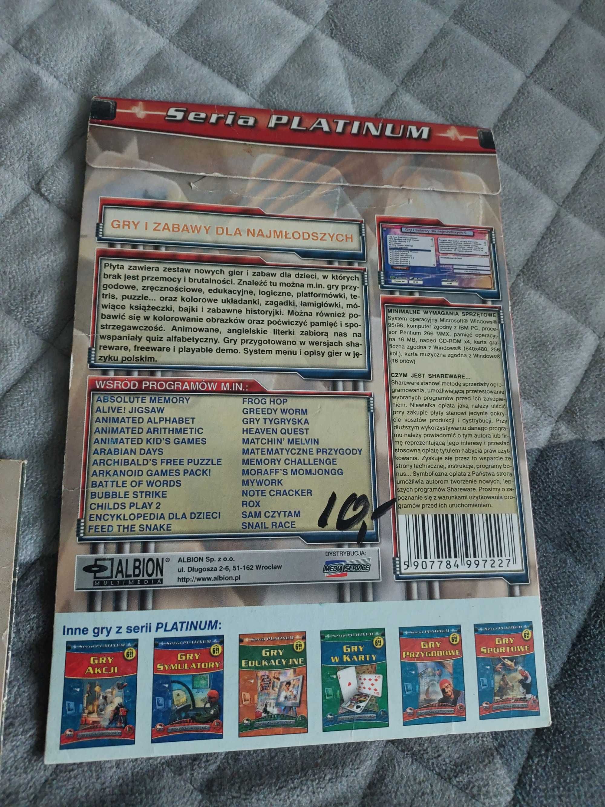 Gry i zabawy na płytach CD 4 sztuki plus gratis