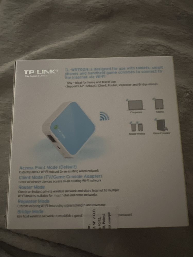Router 150Mbps Wireless N Model No. TL-WR702N