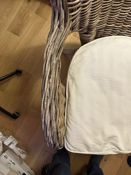 Fotel ikea byholma ratanowy