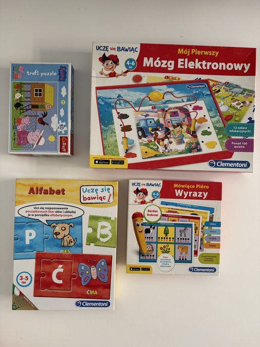 3 x gra planszowa Clementoni + 1 x puzzle Trefl