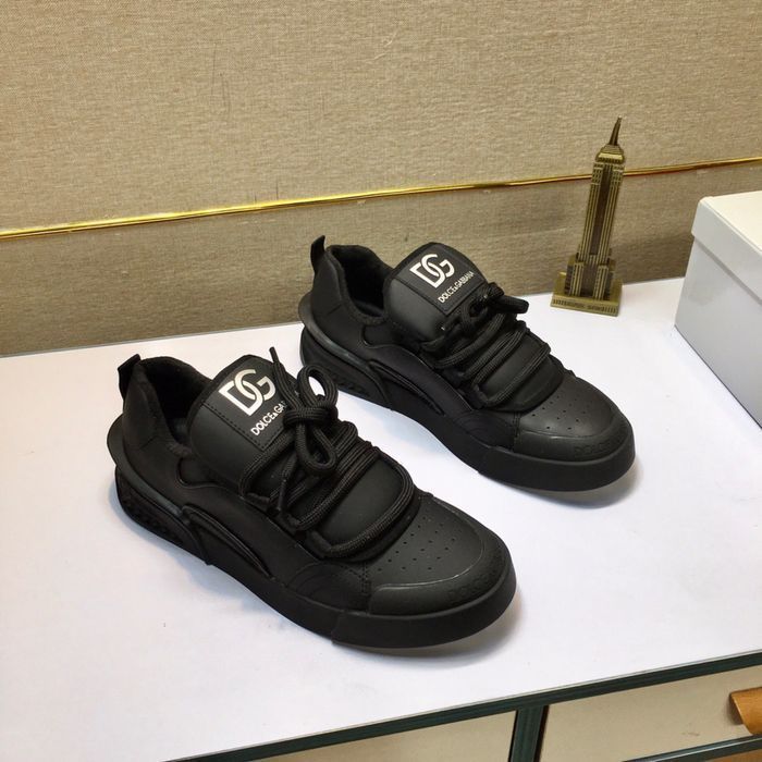 DOLCE GABBANA кроссовки мужские черные кеды унисекс оригинал кожаные