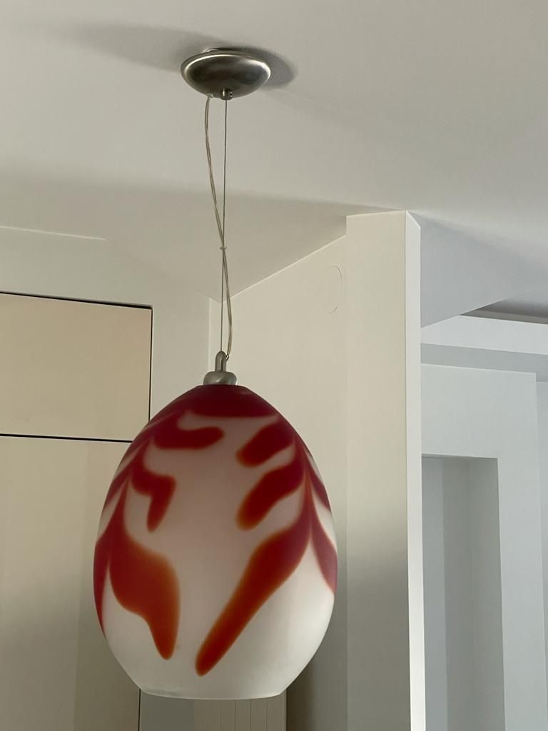 Zestaw lamp żyrandol Falko Plum Red