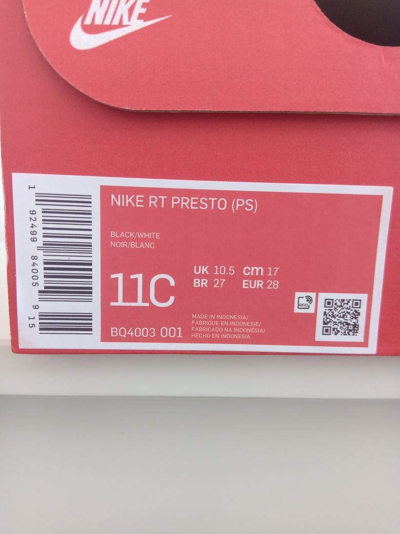 Nike Rt Presto (PS) rozmiar 28 Uniseks