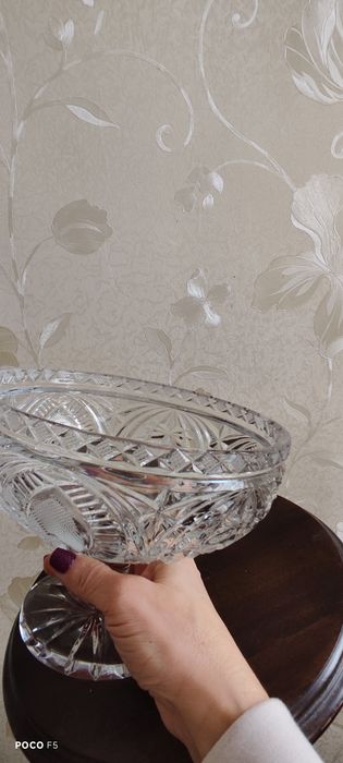 Ваза кришталь цукерниця фруктовниця