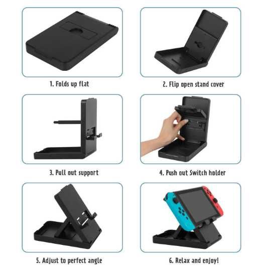 Nintendo Switch regulowana wentylowana przenośna podstawka stojak