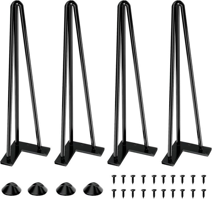 Nogi loftowe hairpin 46cm 4szt nogi nóżki do stołu loftowego plaster