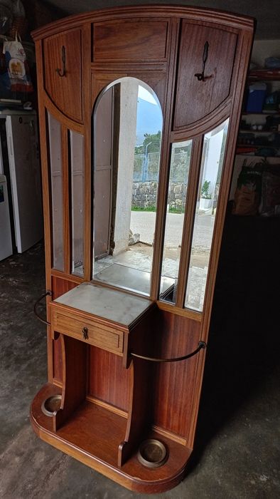 Bengaleiro chapeleira móvel entrada rústico