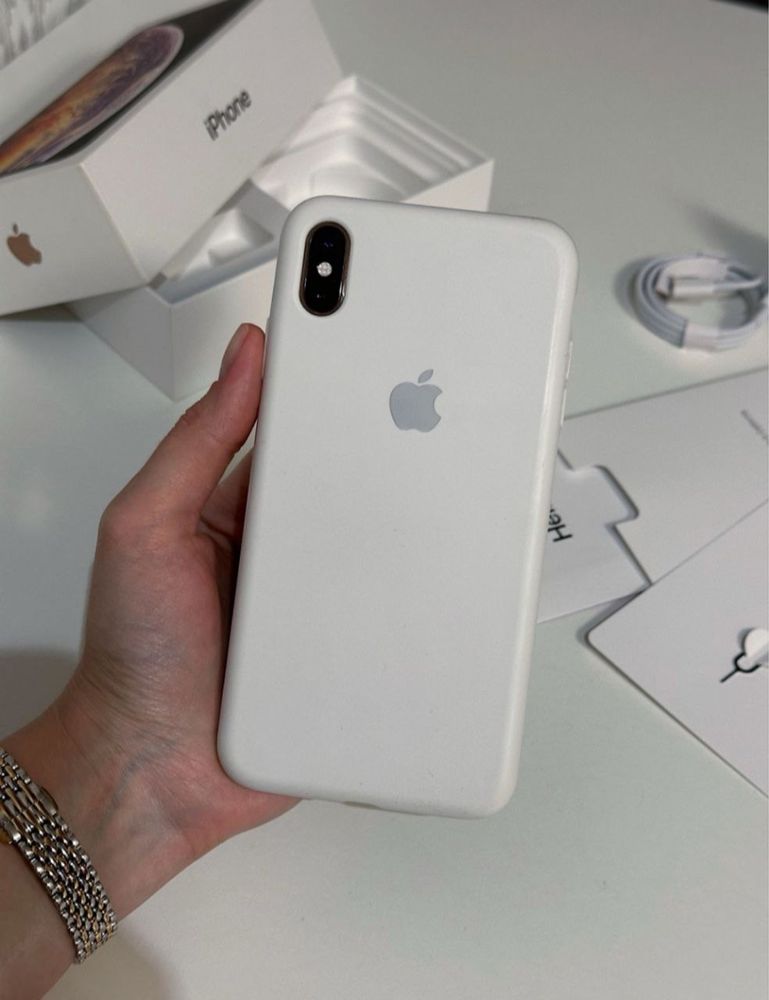 Телефон «Iphone XS Max Gold» 256Gb! NFC! АКБ 99% Новый! Чехол/Зарядка!